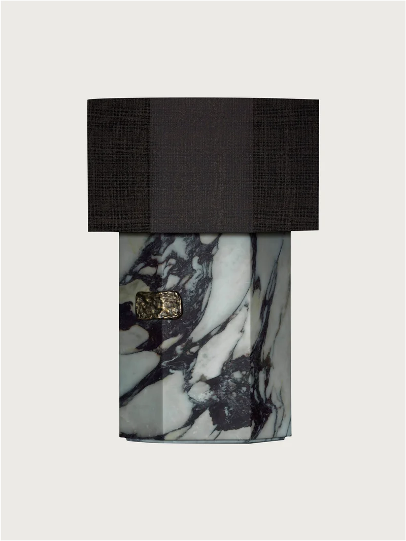 Ottavia Calacatta Viola Marble Table Lamp
