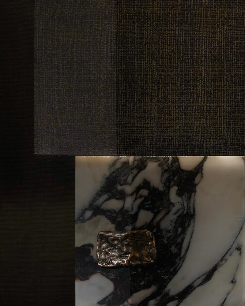 Ottavia Calacatta Viola Marble Table Lamp