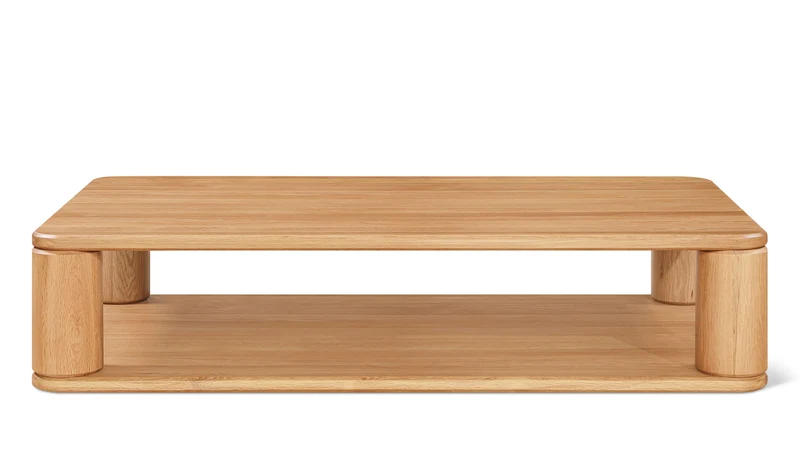 Double Feature Coffee Table, Large, Oak