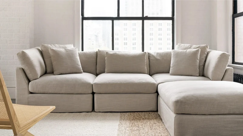 Get Together™ 4-Piece Modular Sectional Closed, Standard, Light Pebble