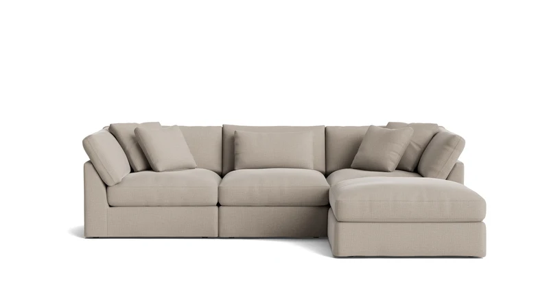 Get Together™ 4-Piece Modular Sectional, Large, Light Pebble