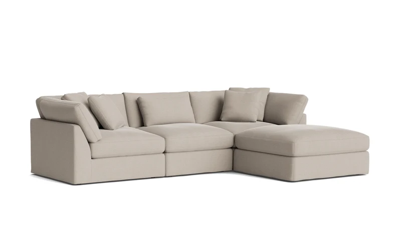Get Together™ 4-Piece Modular Sectional, Large, Light Pebble