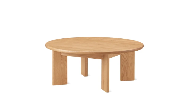 Frame Round Coffee Table, Regular, Oak