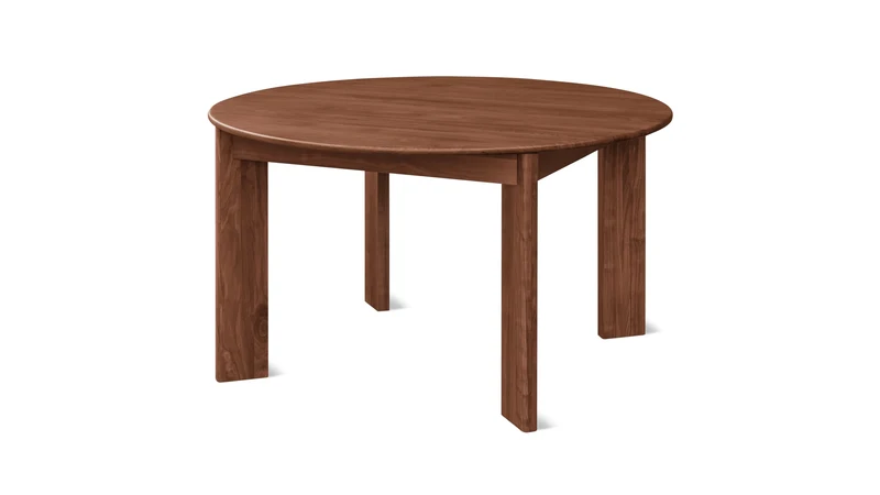 Frame Round Extendable Dining Table, Seats 4-8, American Walnut