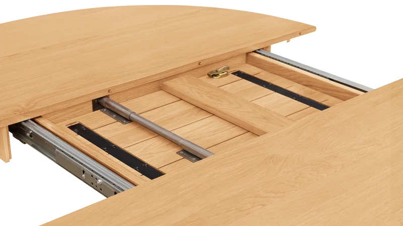 Frame Round Extendable Dining Table, Seats 4-8, Oak