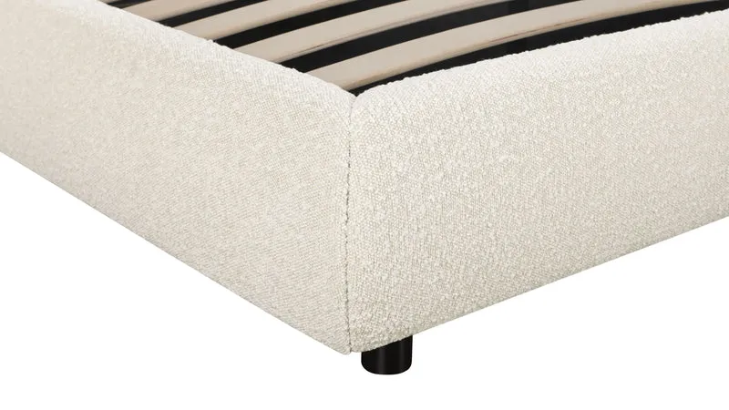 Dream Storage Bed With Tall Headboard, King, Cream Boucle