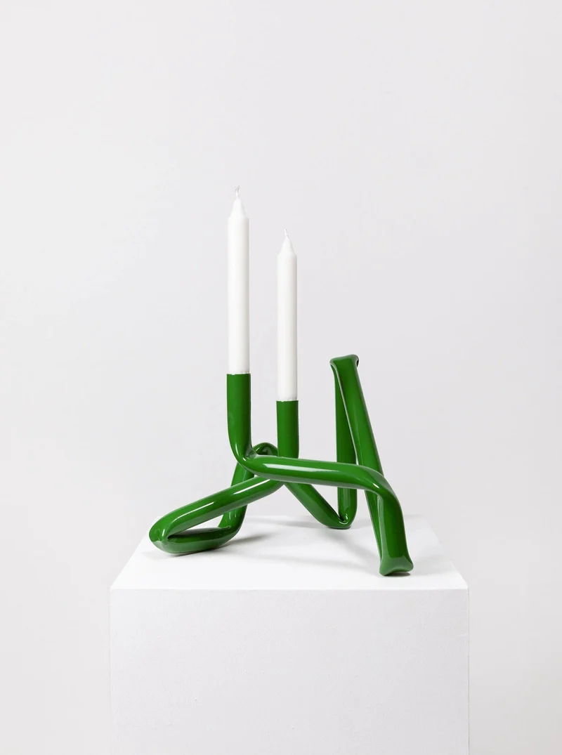 Bucatini Candle Holder (Grass Green)