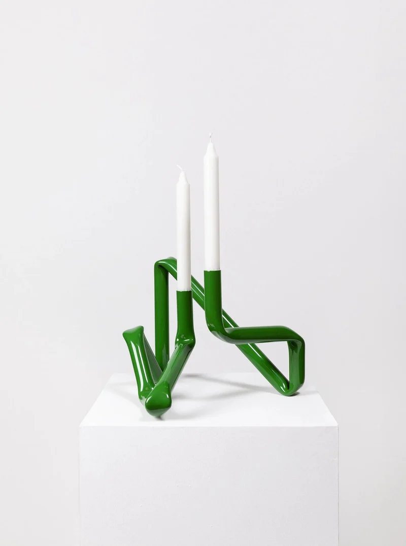 Bucatini Candle Holder (Grass Green)