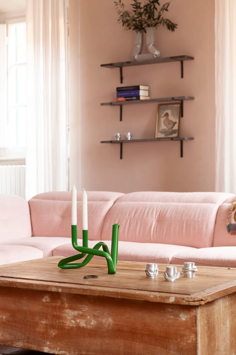 Bucatini Candle Holder (Grass Green)