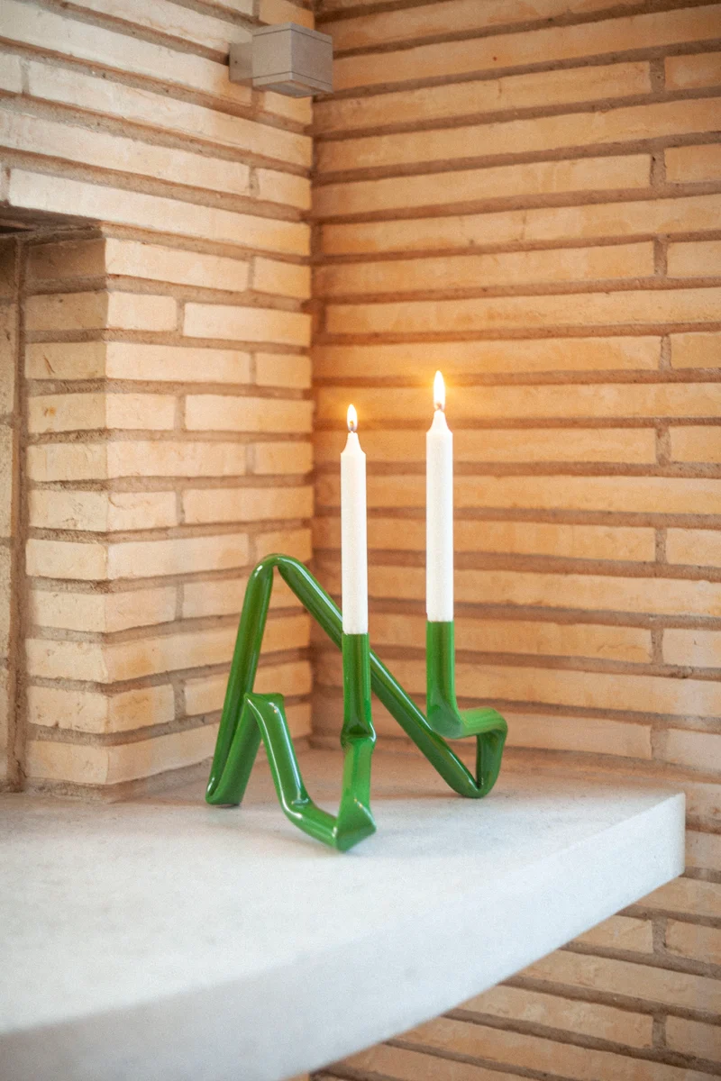 Bucatini Candle Holder (Grass Green)