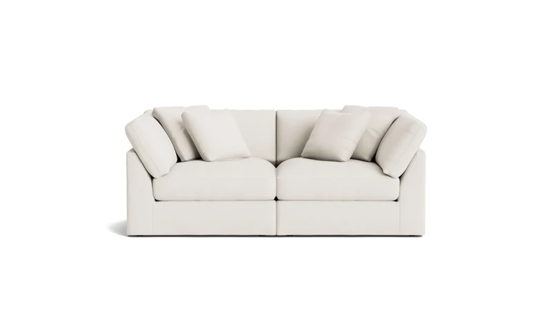 Get Together™ 2-Piece Modular Sofa, Large, Cream Linen