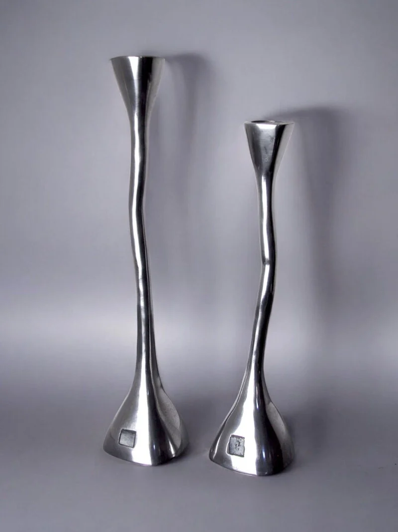 Pair of Candleholders, art3, Spain, 1970s