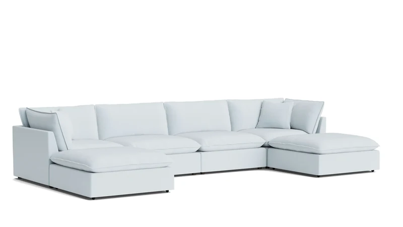 Chill Time 6-Piece Modular U-Shaped Sectional, Cove