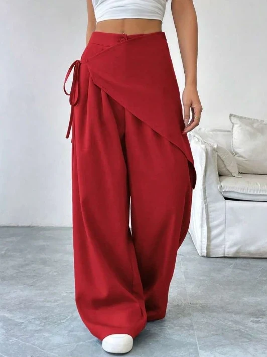 Pantalon Large à Design Asymétrique "Horizon" – Élégance Moderne
