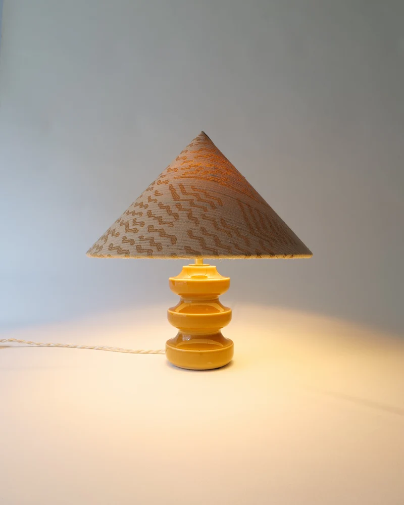 Vintage Sculptural Small Brass Table Lamp, 1970s