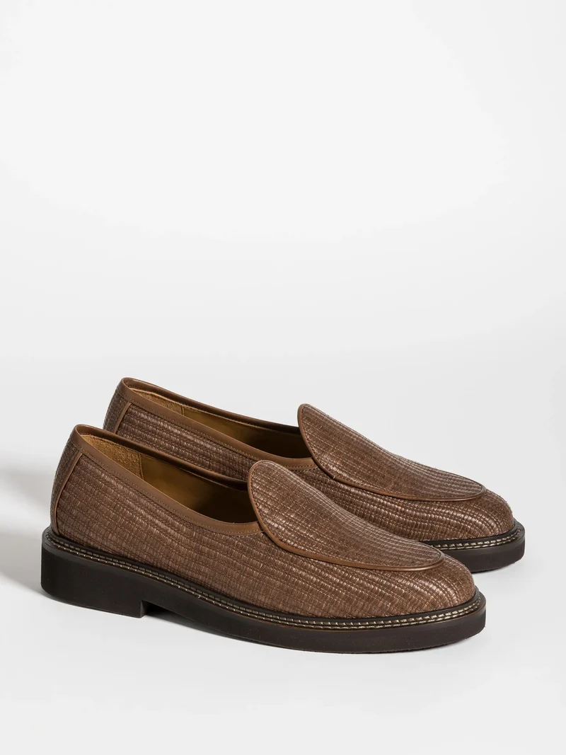 LEX RAFFIA DARK BROWN