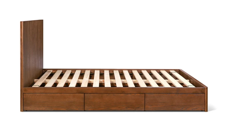 Form Storage Bed, King, Stained Walnut