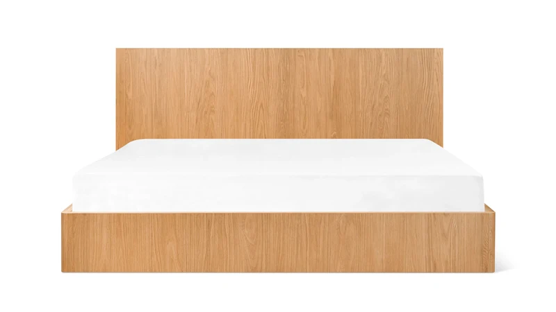 Form Storage Bed, King, White Oak