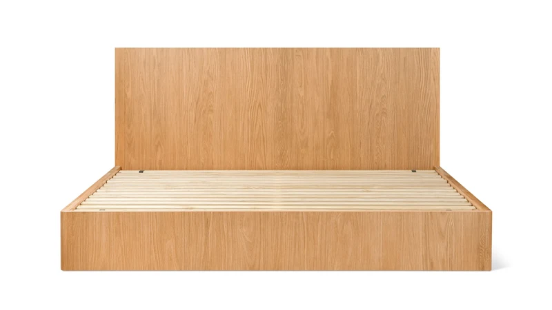 Form Storage Bed, King, White Oak