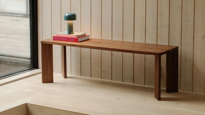 Frame Bench, Seats 3, American Walnut