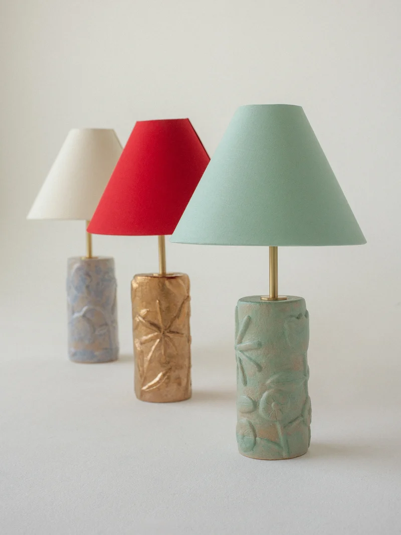 Folklore Brass Table Lamp (Misty Lavender)