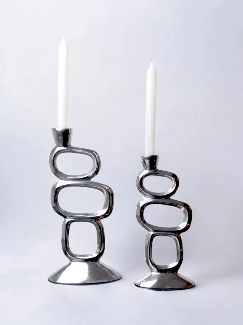Pair of Candleholders by Matthew Hilton, 1980