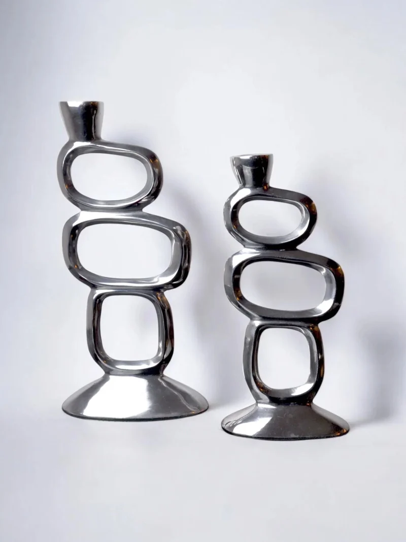 Pair of Candleholders by Matthew Hilton, 1980