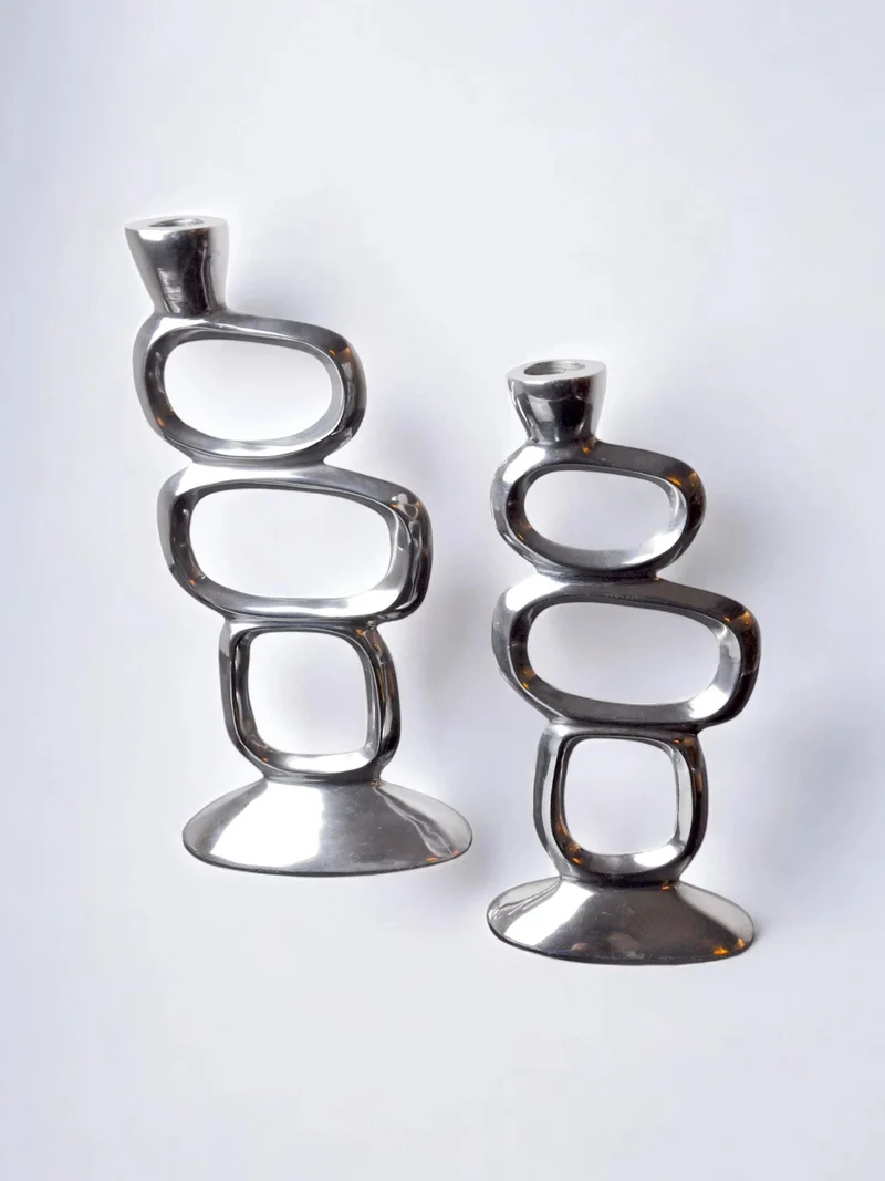 Pair of Candleholders by Matthew Hilton, 1980