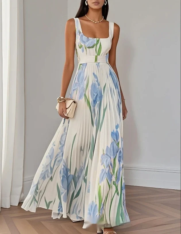 Robe Fleurie Vintage à Volants – Élégance Estivale par Secret Éclat