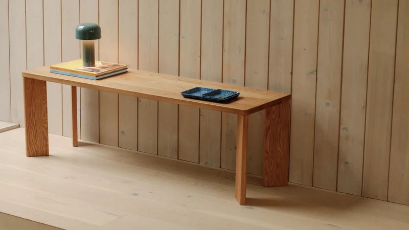 Frame Bench, Seats 3, Oak