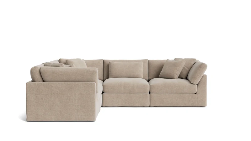 Get Together™ 5-Piece Modular Sectional Closed, Large, Champagne