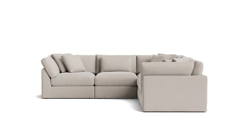 Get Together™ 5-Piece Modular Sectional Closed, Large, Clay