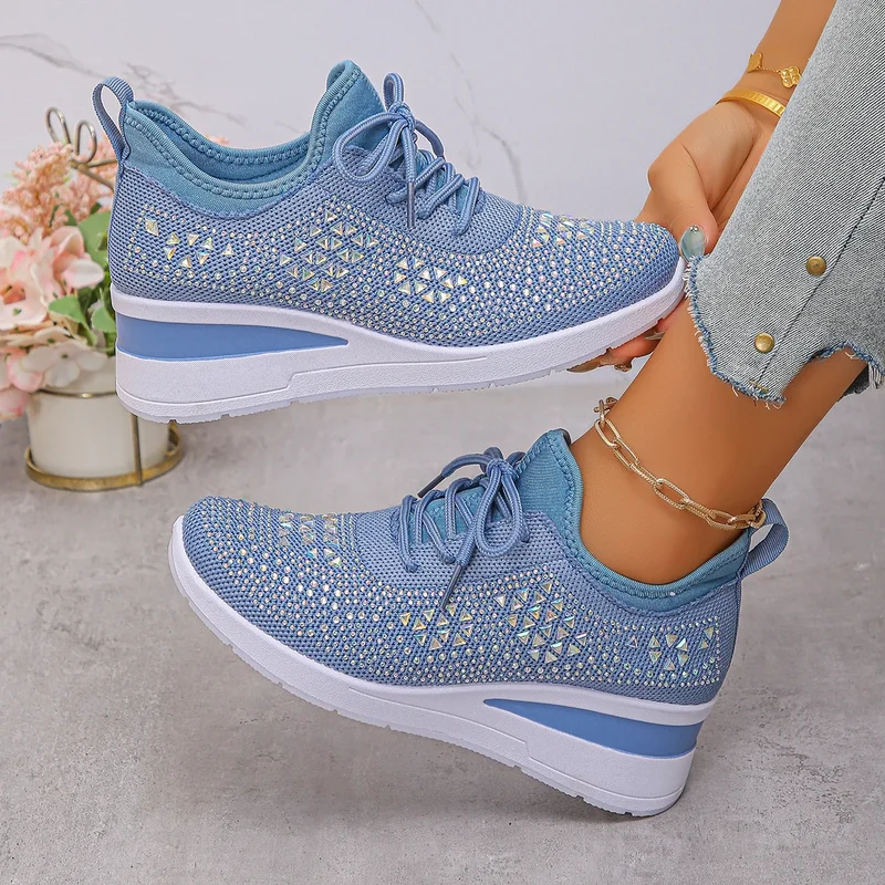 Baskets "Éclat" Ornées de Strass – Sneakers Élégantes et Confortables