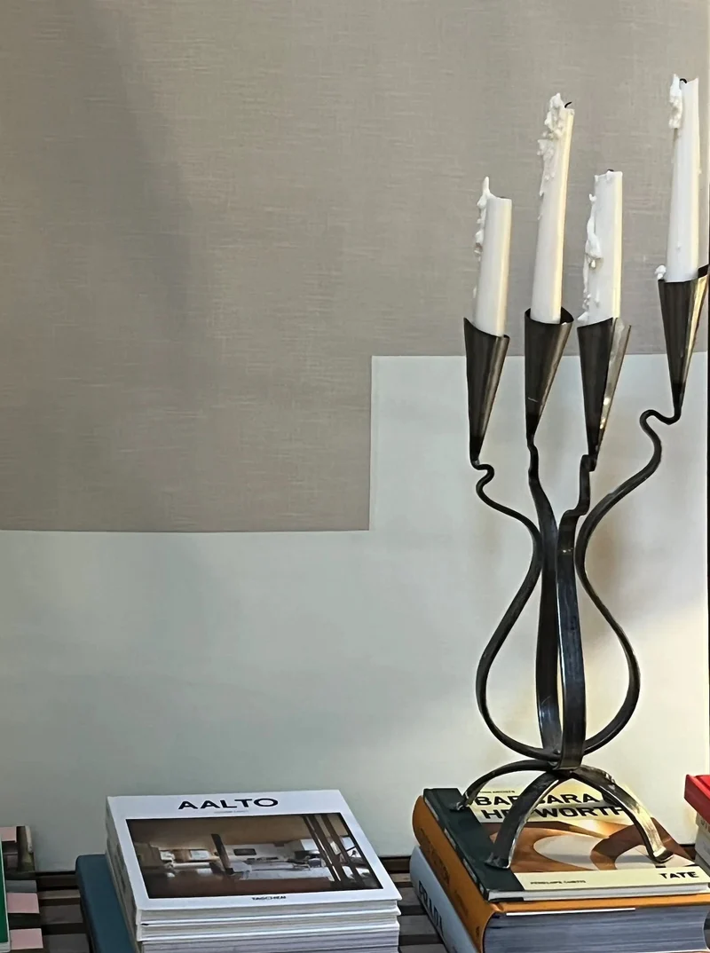 Post Modern Steel Large Candle Holder