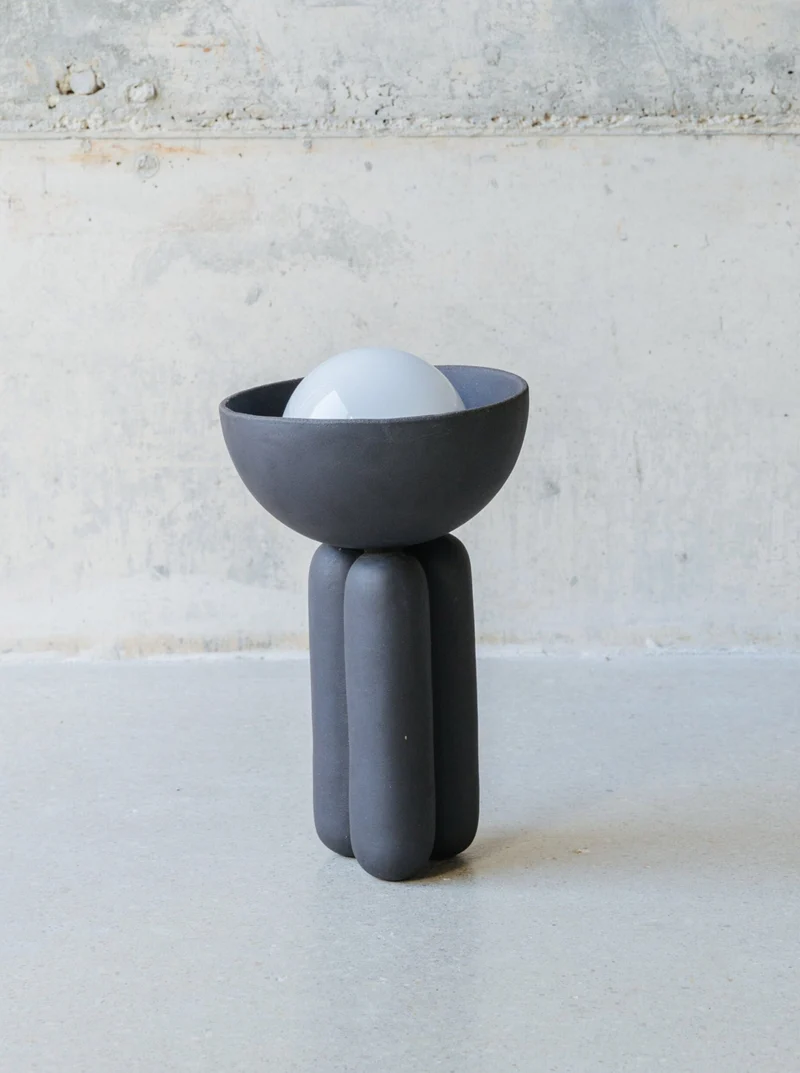Stoneware Table Lamp Half-sphere M MOOR