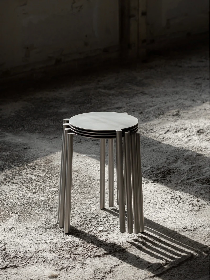 Stool - Isla x Paul Delrez - Stainless Steel