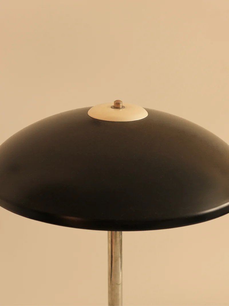 Vintage Mid-Century Mushroom Chrome Table Lamp