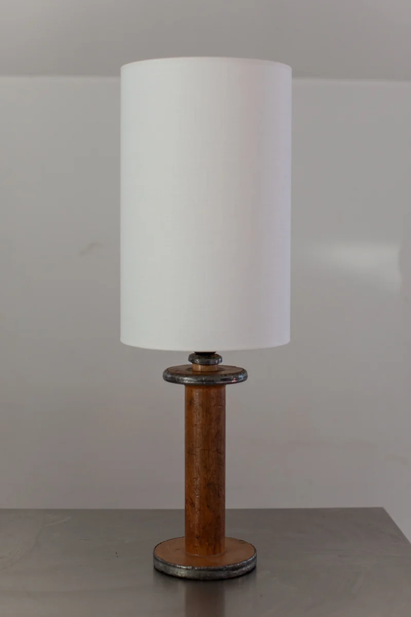 Vintage Large Mid-Century Steel Table Lamp