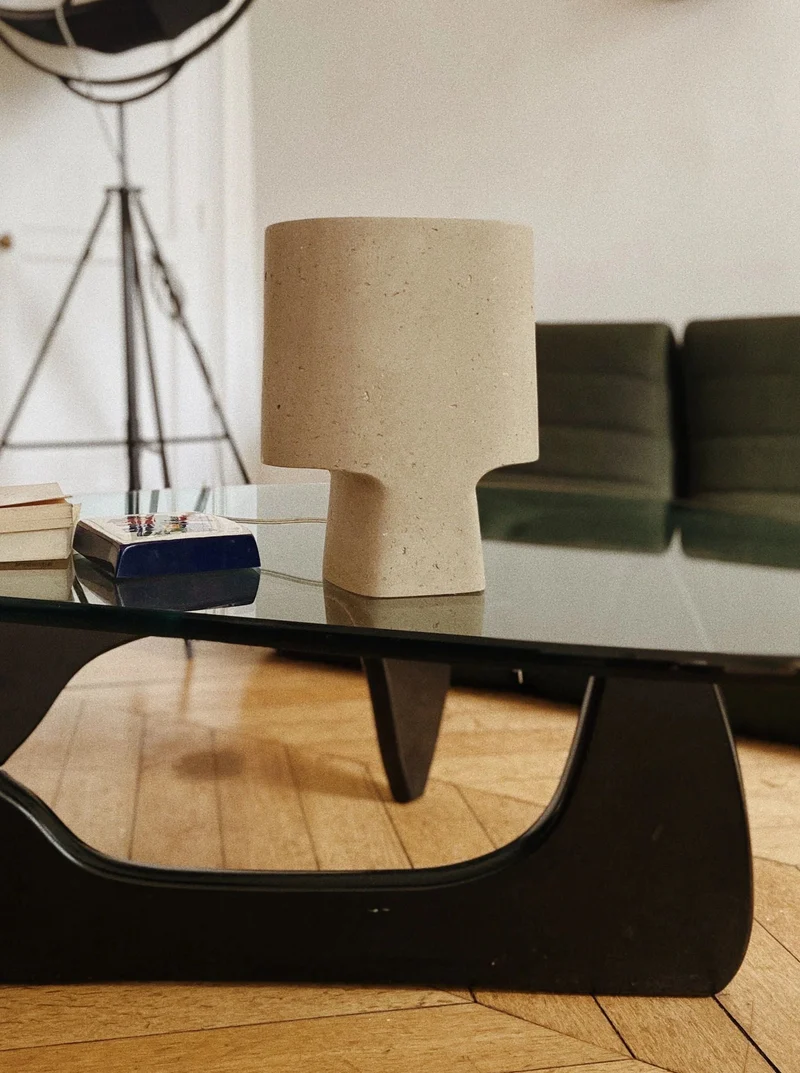 Plaster Table Lamp Bien Faite Taupe