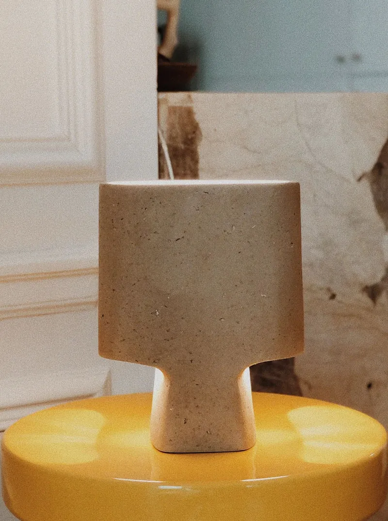 Plaster Table Lamp Bien Faite Taupe