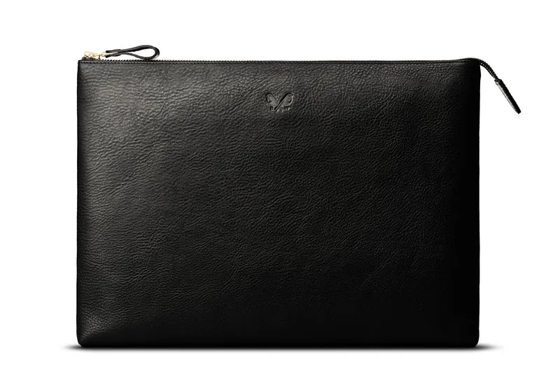 Flight Folio XL - Black Leather