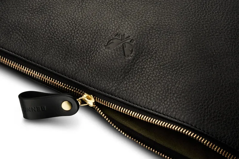 Flight Folio XL - Black Leather