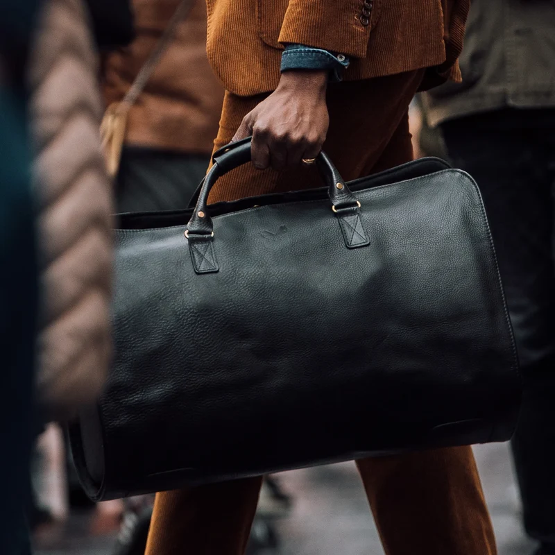 Leather S.C Holdall - Black