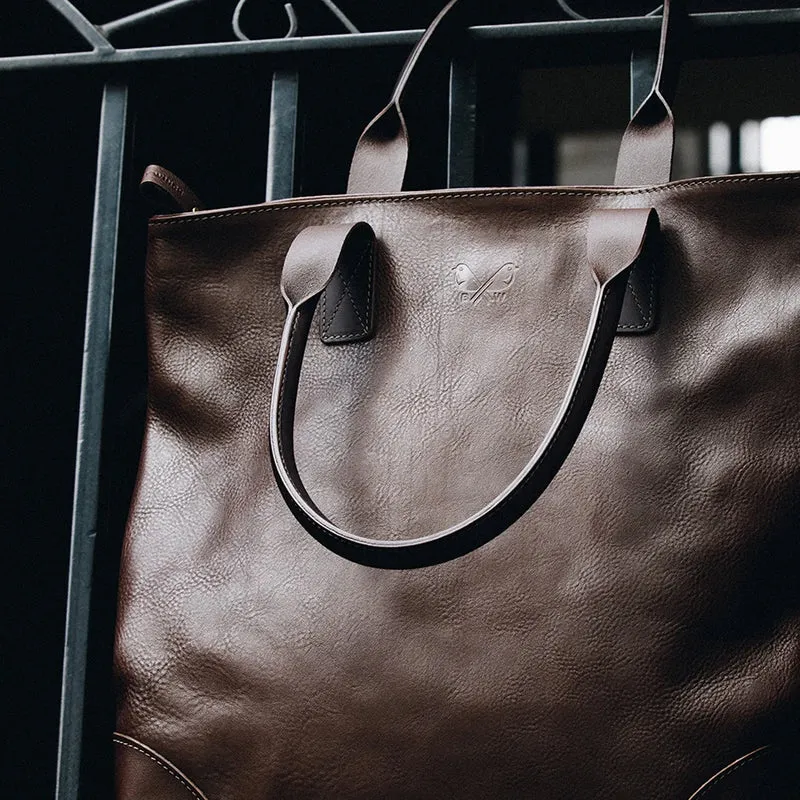 Leather Tote - Brown