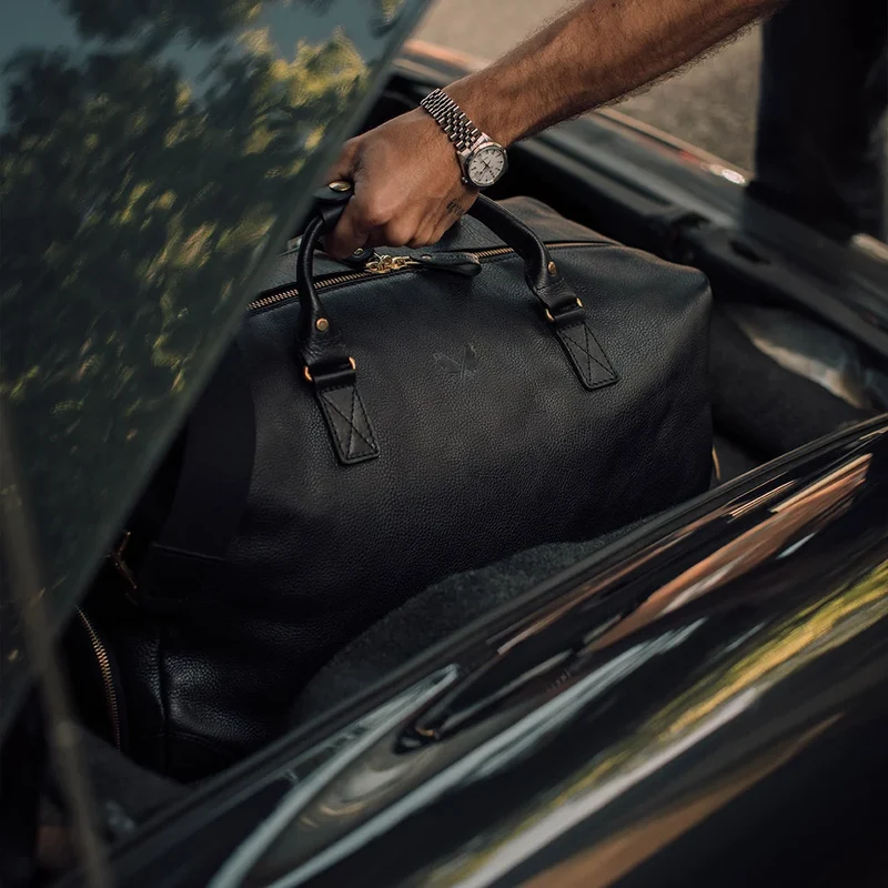 Leather Weekender - Black