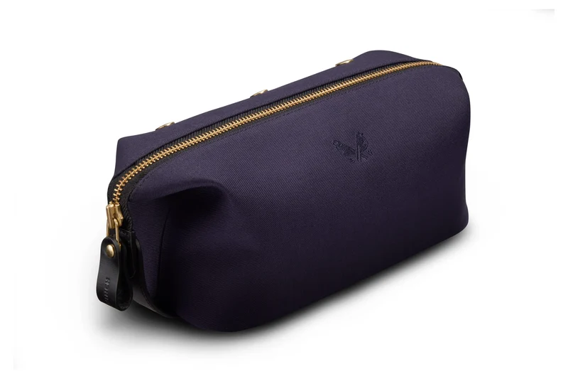 Canvas Wash Bag / Dopp Kit - Navy