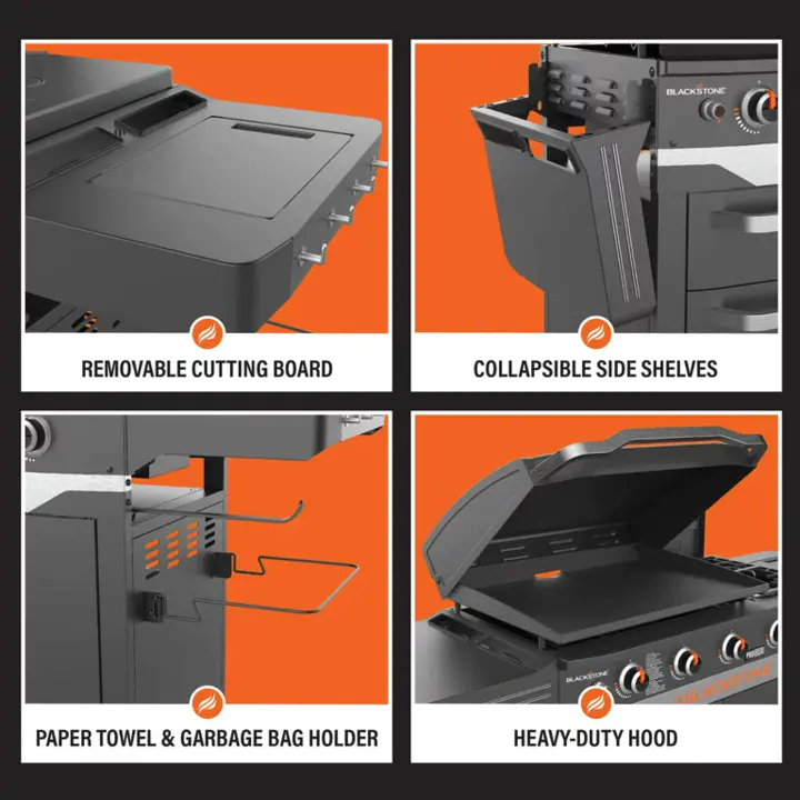 Blackstone ProSeries 5 Burner 28" Propane Griddle with Range Top