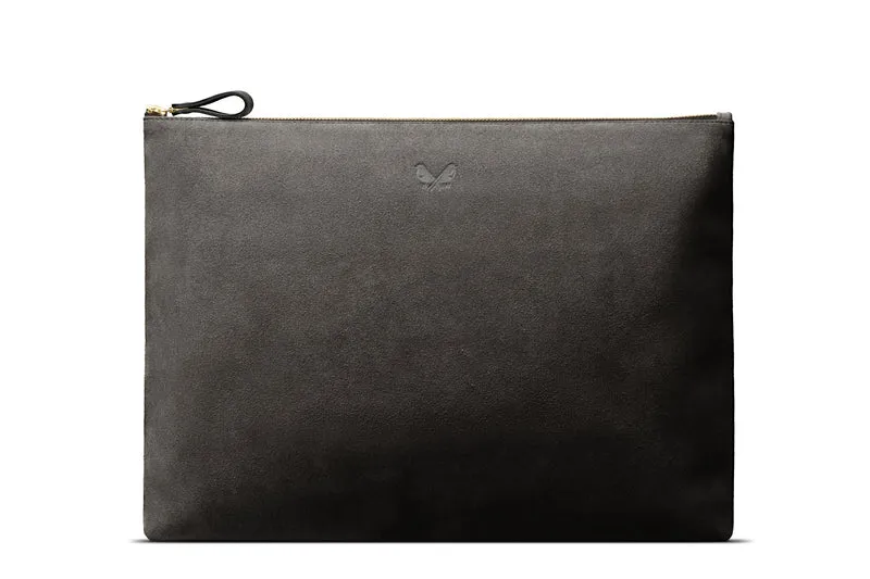 Suede Flight Folio - Storm Grey