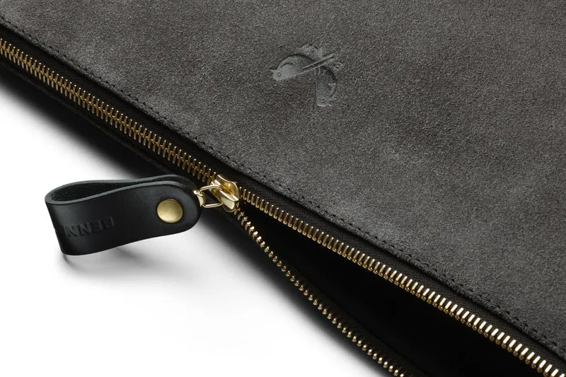 Suede Flight Folio - Storm Grey