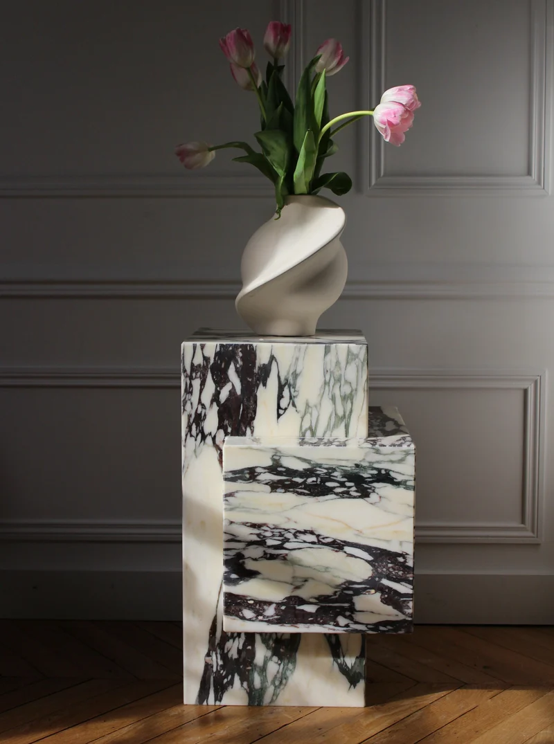 Ella Calacatta Viola Marble Table
